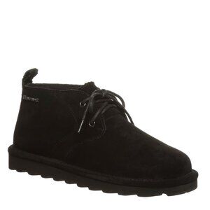 BearPaw Black Suede Ankle Booties